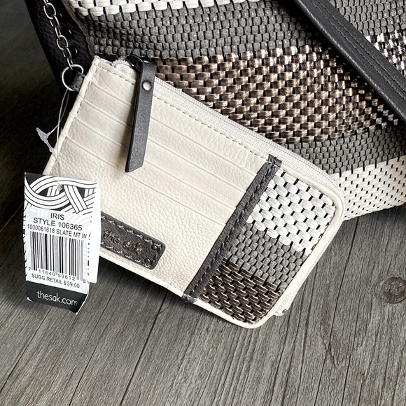 The Sak Collective Leather Pebble Weave Boho Purse & Matching NWT Iris Wallet - Picture 2 of 16